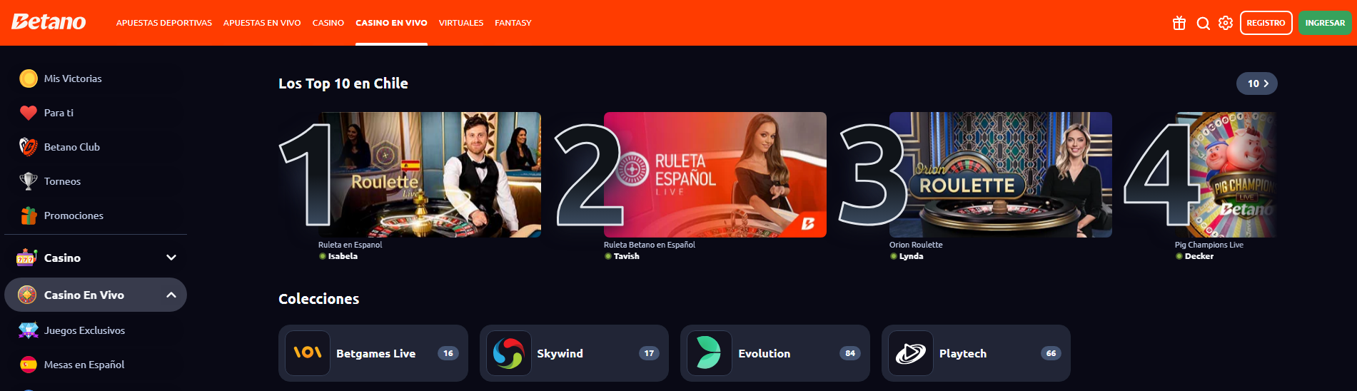 betano bono casino vivo