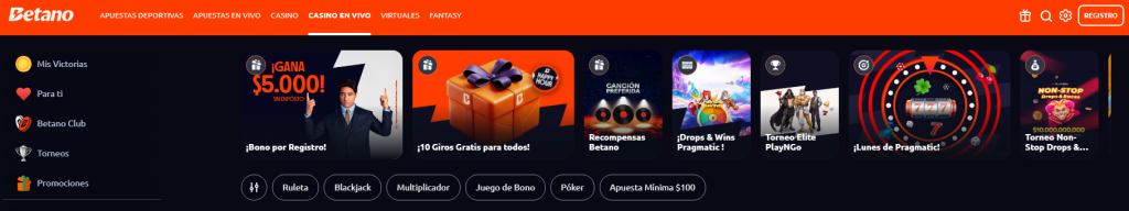 betano bono ruletas
