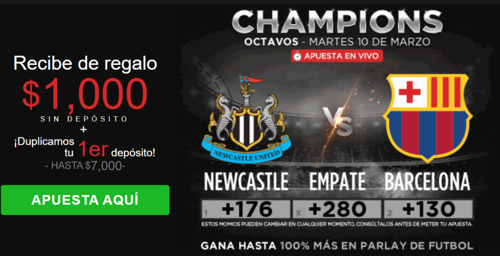 caliente newcastle vs barcelona