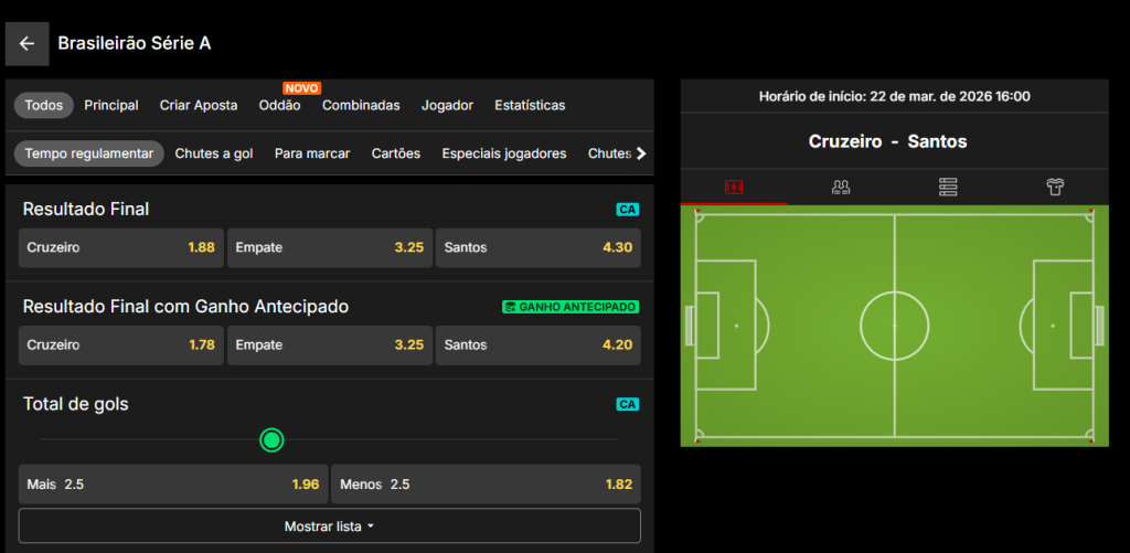 kto cruzeiro x santos