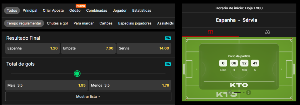 kto espanha x sérvia