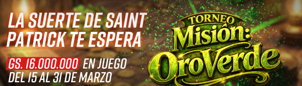 Promoción oficial del torneo Misión Oro Verde en Solbet para jugadores de Paraguay.