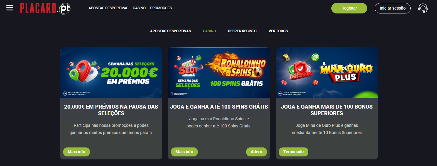 placard torneios casino