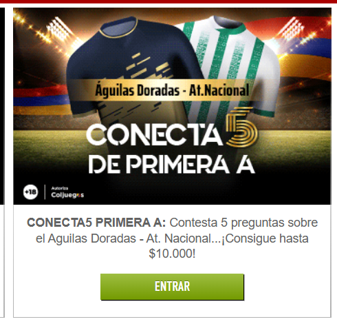 sportium conecta 5 águilas doradas vs atlético nacional