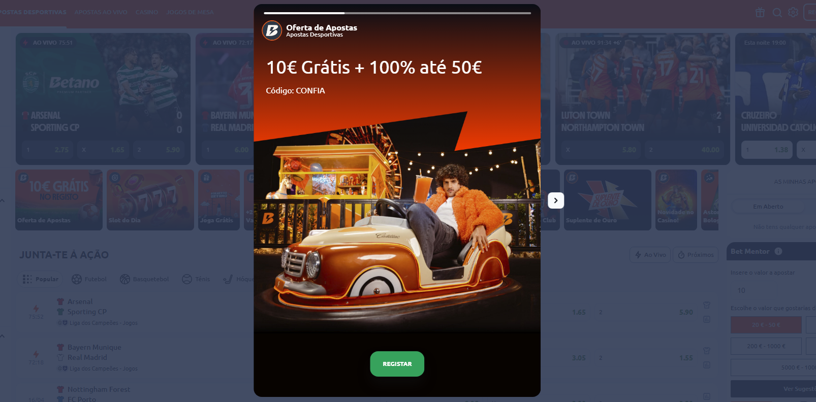 BETANO bonus desportivo