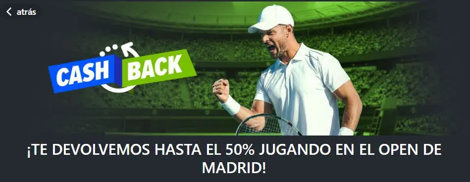Codere cashback Open de Madrid tenis