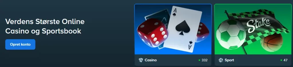Opret konto hos Stake