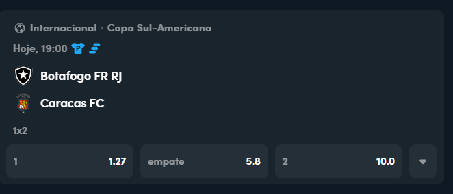 blaze botafogo x caracas