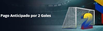Banner promocional del Pago Anticipado por 2 Goles en Novibet Ecuador.