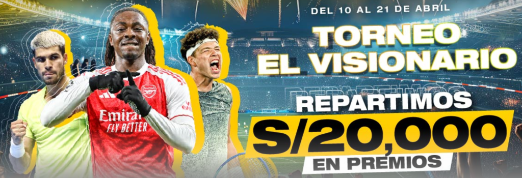 Promoción Torneo El Visionario en DoradoBet Perú con grandes premios VIP.