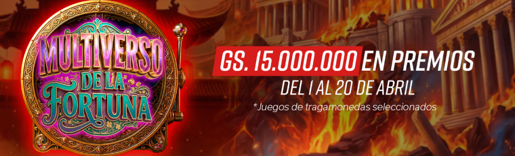 Premios en el Torneo Multiverso de la fortuna en Solbet Paraguay.