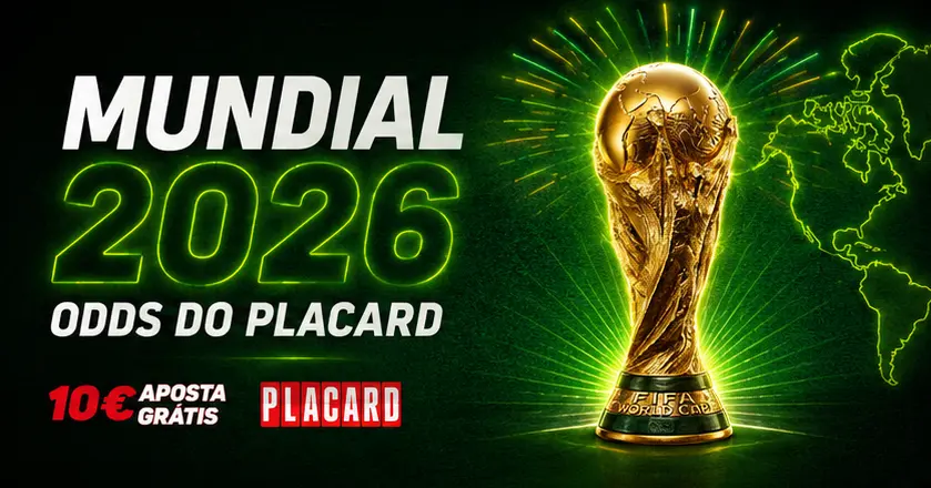 mundial 2026 odds do placard Odds dos favoritos ao Mundial 2026 no Placard com troféu dourado e estética verde de apostas desportivas