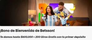 Betsson Argentina bono de bienvenida