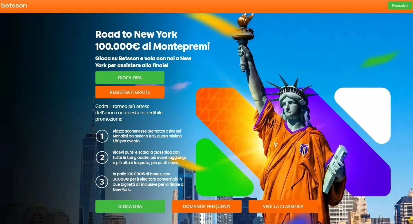 Betsson Italia Road to New York