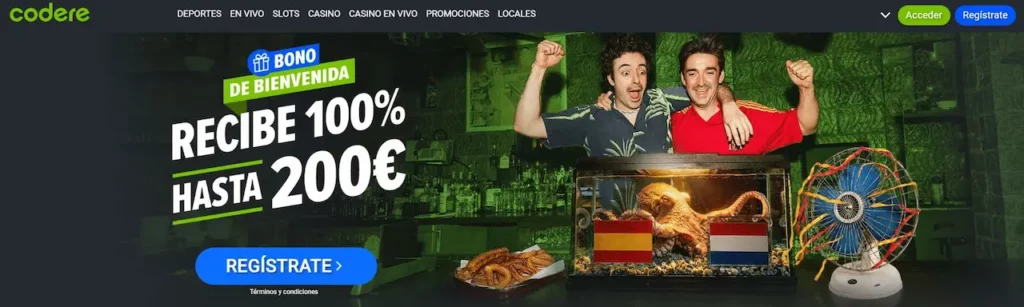 Codere bono de bienvenida mundial