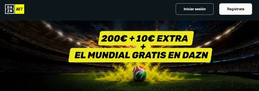DAZN Bet bono de bienvenida mundial gratis