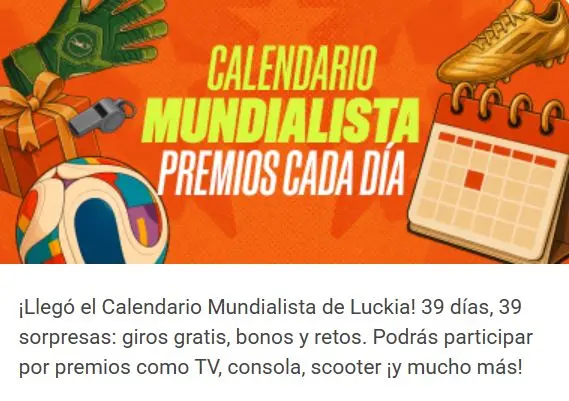 Luckia Colombia Calendario Mundialista