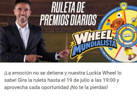 Luckia Colombia Ruleta Wheel Mundialista
