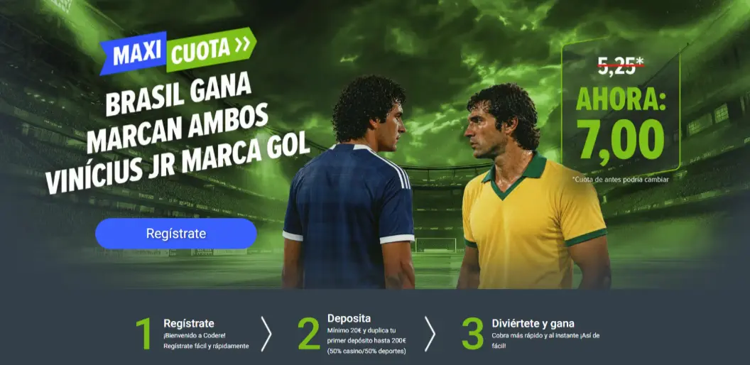 Maxi Cuota Codere Brasil vs Escocia