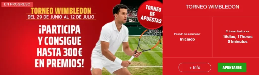 torneo wimbledon sportium