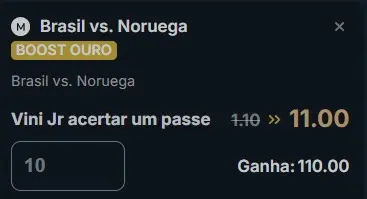 Estrelabet Brasil vs Noruega 1-vini