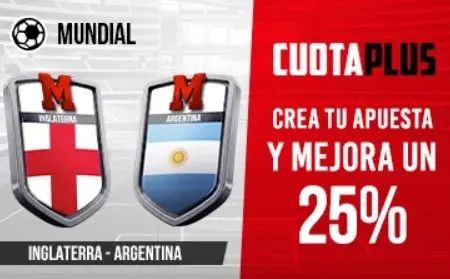 MARCAapuestas CuotaPlus Inglaterra vs Argentina