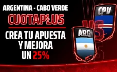 Sportium CuotaPlus Argentina vs Cabo Verde