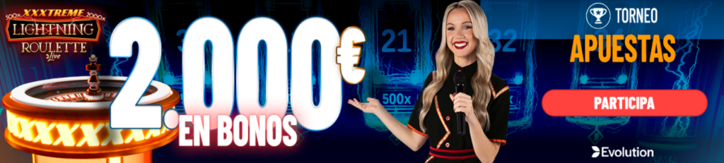 torneo pastón ruleta lightning xxxtreme