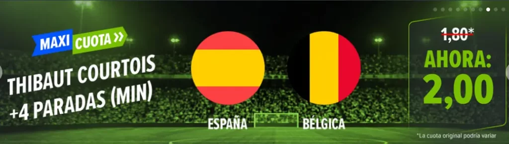 maxicuota courtois españa - bélgica maxicuota codere courtois españa