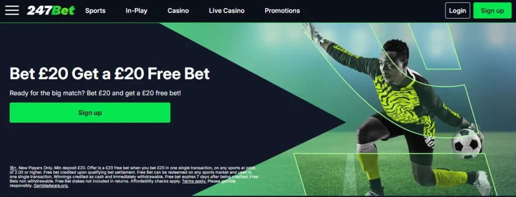 247Bet Free Bet 20