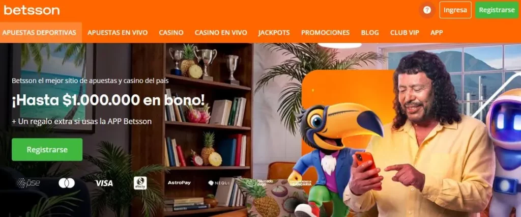 Betsson Colombia bono de bienvenida