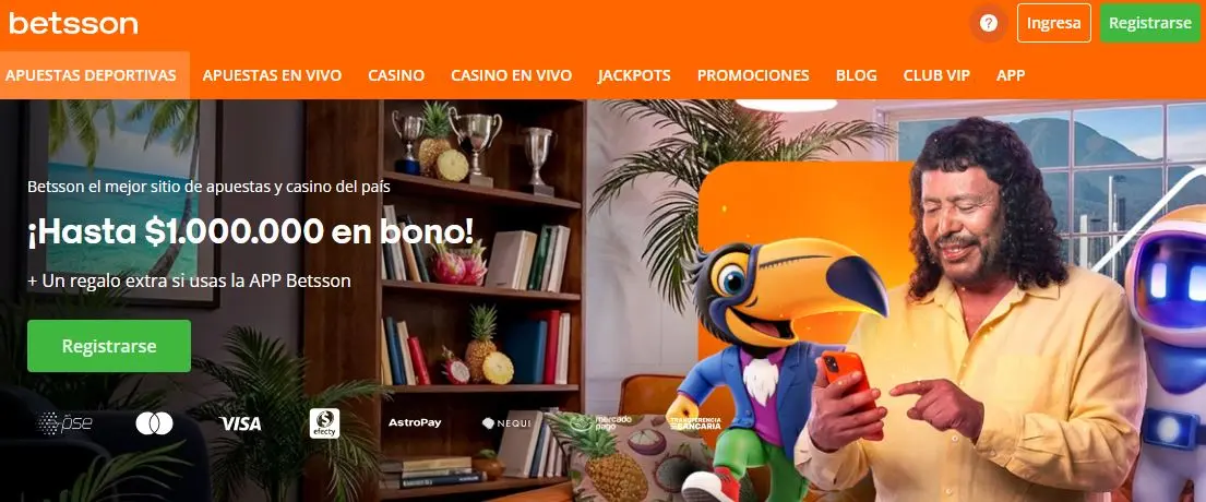 Betsson Colombia bono de bienvenida