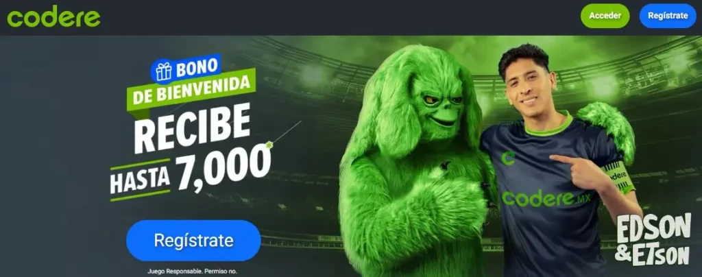 Codere Mx bono de bienvenida México