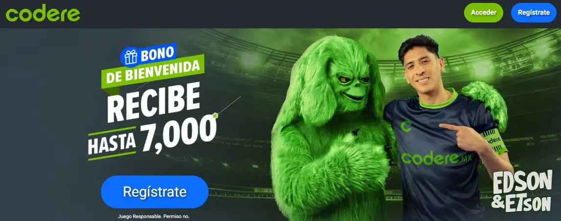 Codere Mx bono de bienvenida México