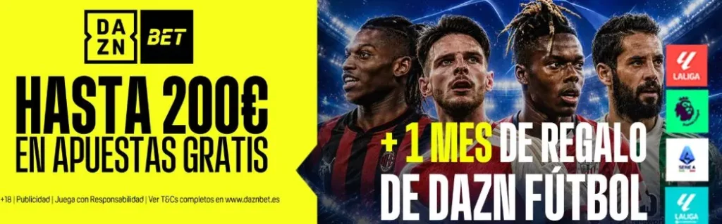 DAZN Bet bono de bienvenida regalo dazn premium