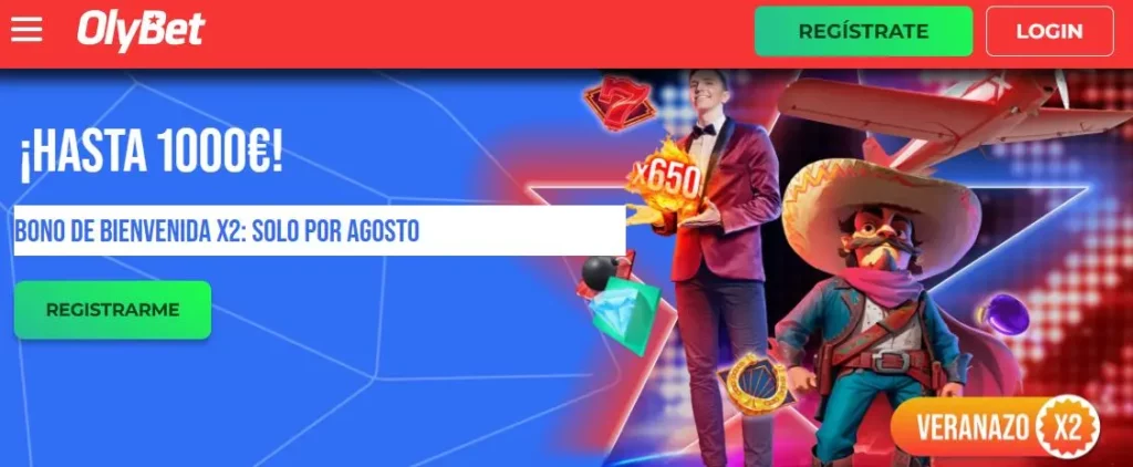 OlyBet bono de bienvenida agosto