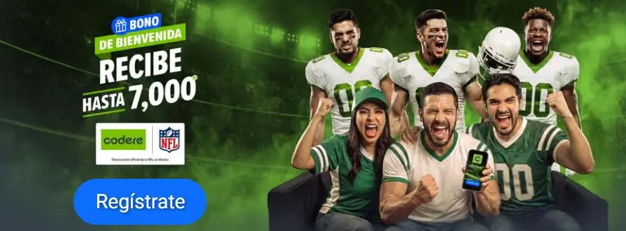 codere mx bono de bienvenida nfl