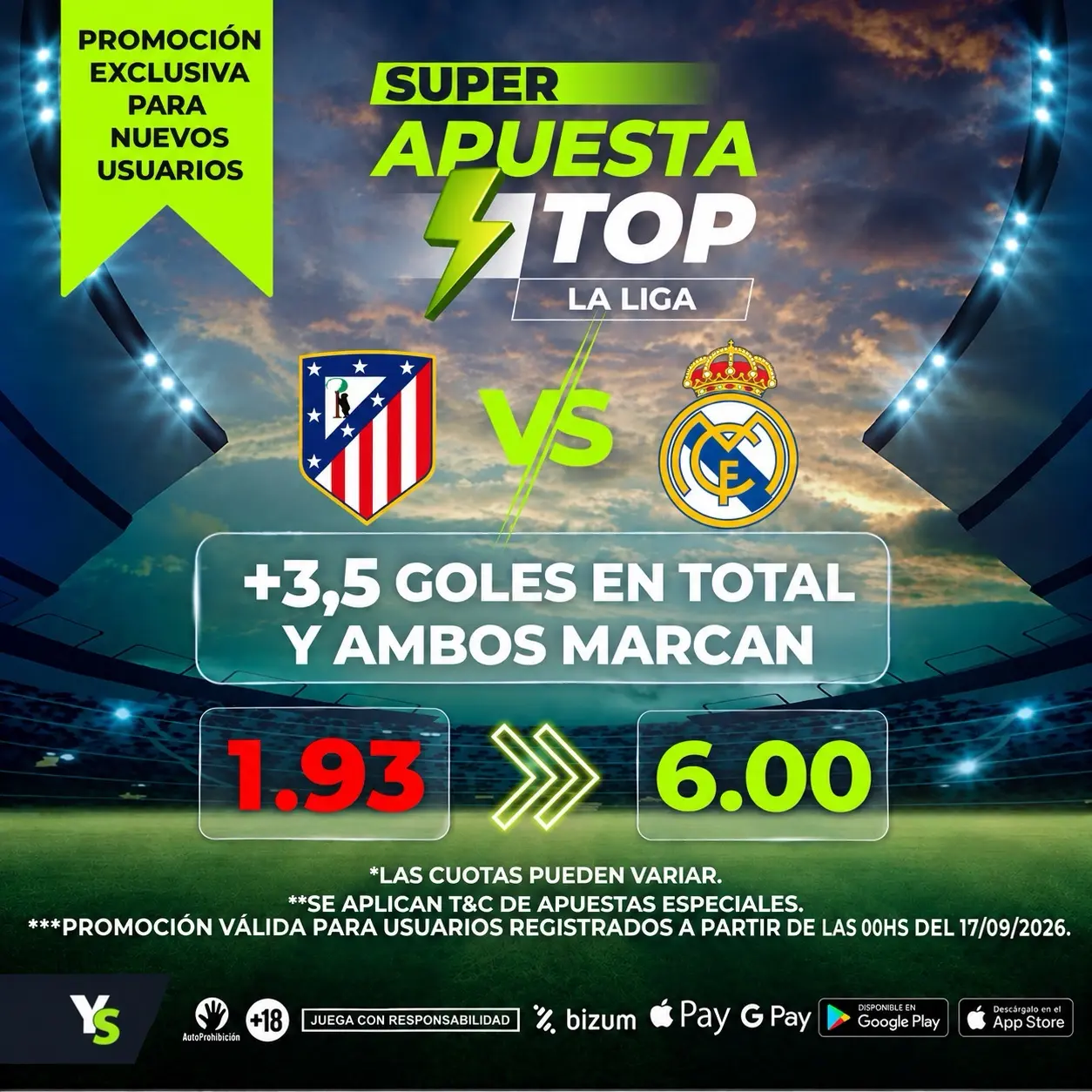 yosports atlético vs real madrid