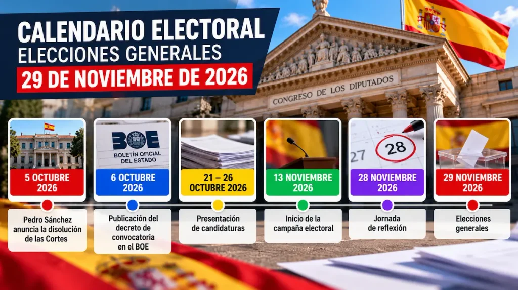elecciones presidente gobierno 29 noviembre calendario electoral elecciones españa