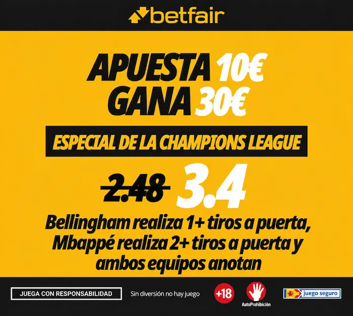 supercuota betfair roma vs real madrid